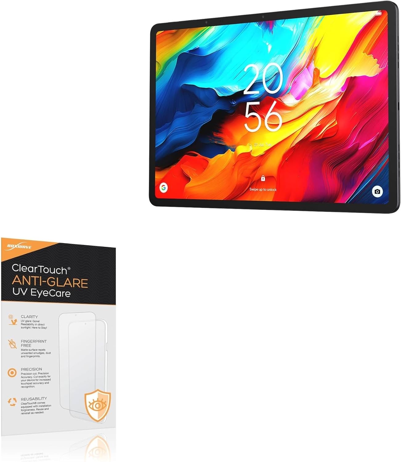 BoxWave Screen Protector Compatible with TCL NxtPaper 14 - ClearTouch Anti-Glare Anti-UV EyeCare (2-Pack), Filters Out Harmful Blue Light Reduce Fatigue
