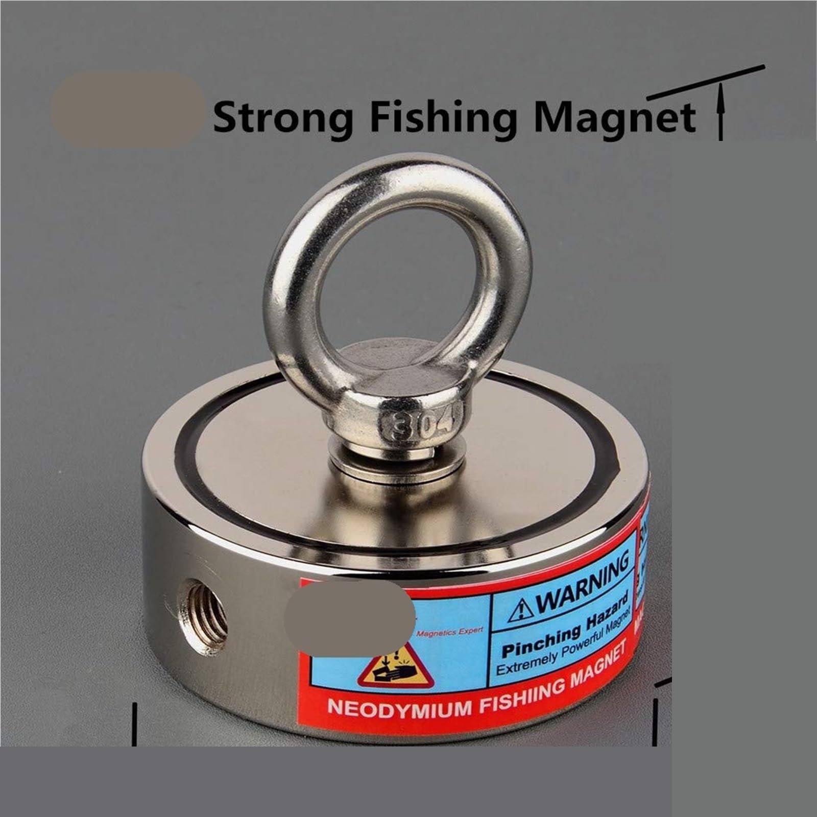 Aimant De Pêche Kit de pêche à Aimant Double Face, 2 pièces, aimants en néodyme, Corde de récupération magnétique Aimant Neodyme(150KGX2)