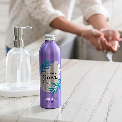 Miniatura 4 de Grove Co. Recambios de jabón de manos en gel hidratante (3 x 13 onzas líquidas) sin plástico, sin plástico, deja las manos suaves y limpias, 100%