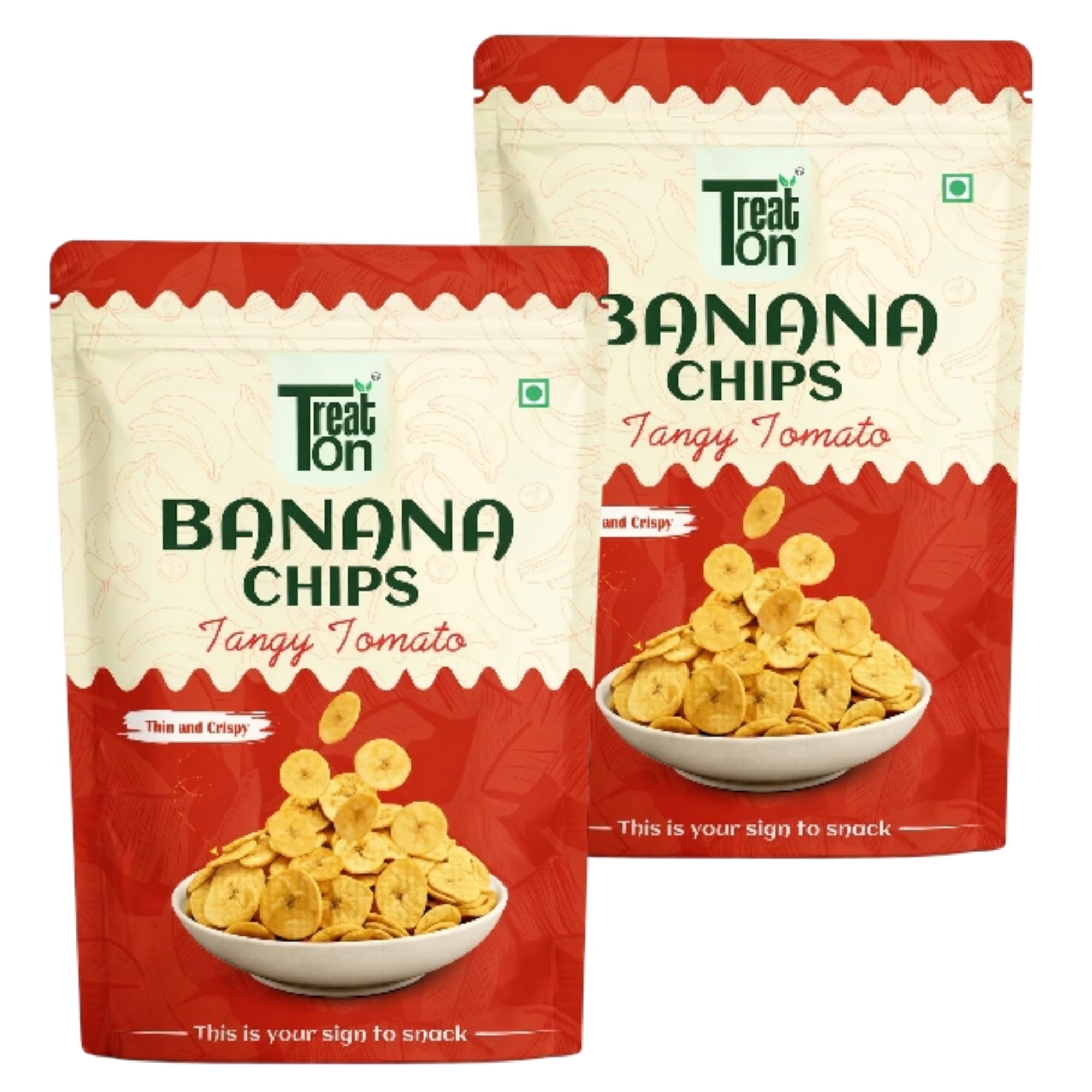 Treaton Banana Chips Combo Pack with Tangy Tomato Flavor | Crunchy Fried Banana Slices | Traditional Preparation Style Snack | Ready to Eat Savoury Option | Combo of 2 Packs x 100g Each-image-40