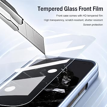 ヒンジカバー付きGoogle Pixel 11 Pro Fold 2026 用 フルボディケース 前面ガラス一体型 内蔵スタンド、ブラック