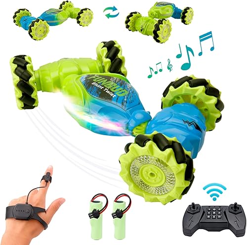 Juguetes de auto de acrobacias RC con detección de gestos, los mejores regalos de cumpleaños de Navidad para niños de 6, 7, 8, 9, 10, 11, 12 años,