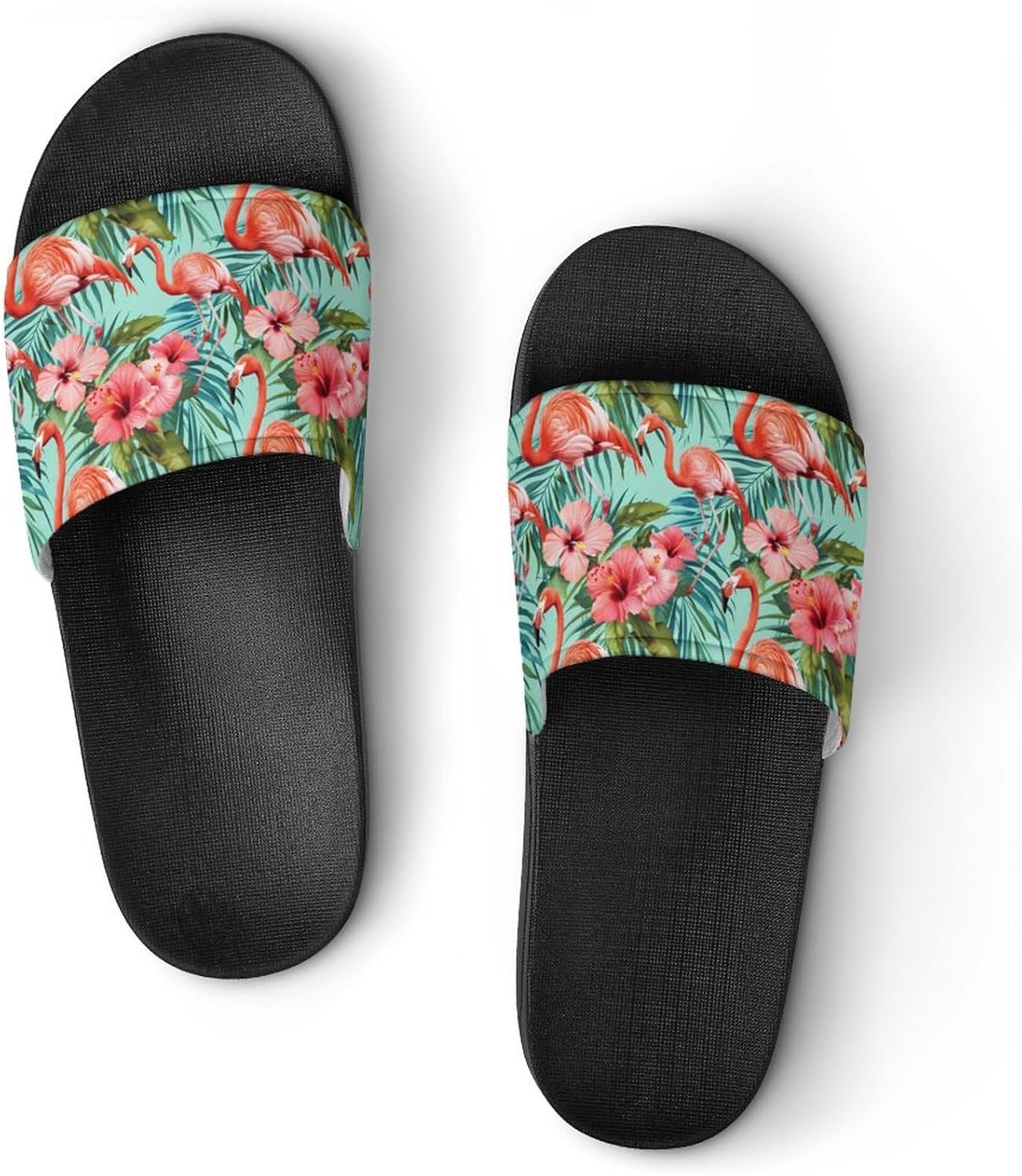 Tropical Flamingos Slippers - Non-Slip Soft Sole