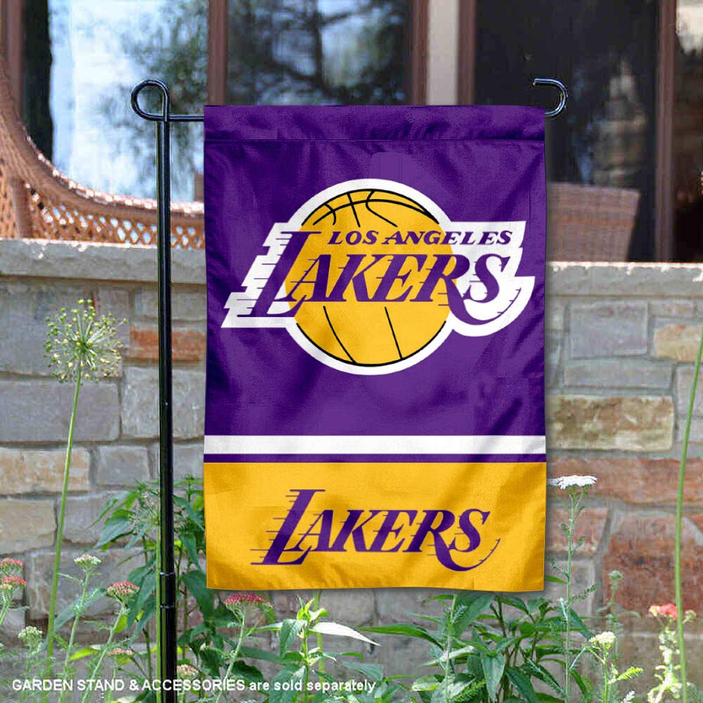 WinCraft LA Lakers Double Sided Garden Flag - 12.5x18 Inches, 2-Ply Polyester, Officially Licensed NBA Team Flag