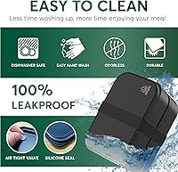 Vista 29 de Umami Bento Lunch Box for Men & Women, Black Lotus, 68 oz