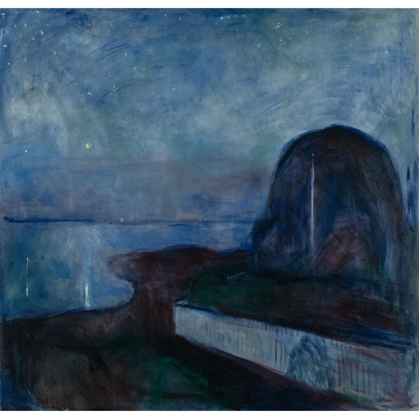 Munch Nuit étoilée tableau décoration murale grand format impression giclée - 2