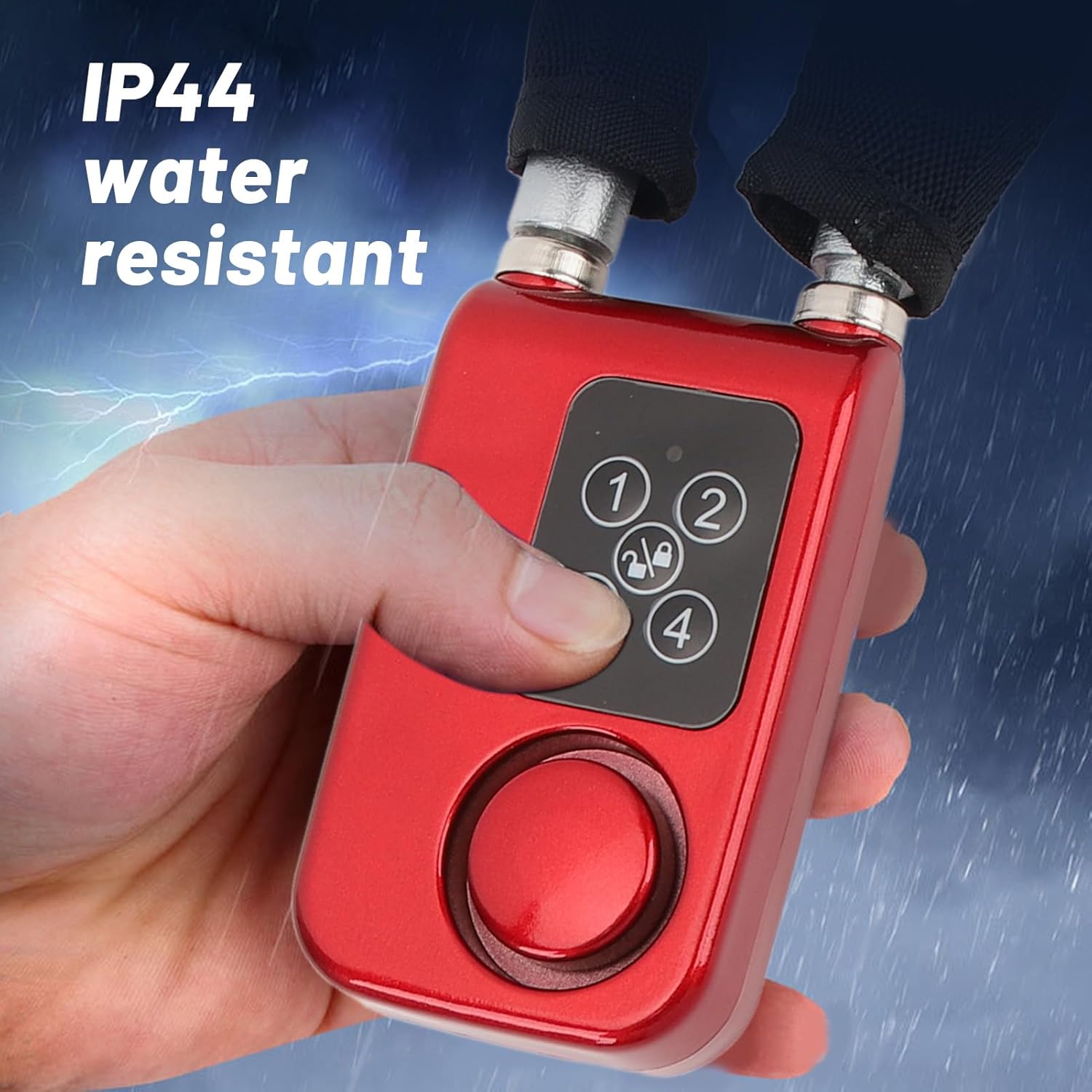 Y787G Chain Lock, Electric Motocycle Keyless Lock with Anti Theft Alarm, IP44 Water Cut Smart Lock, Motorcycle Smart Lock