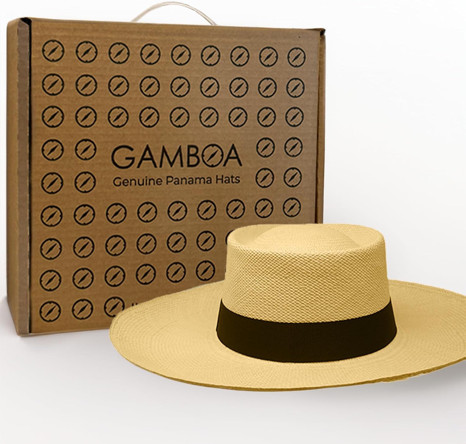 Gamboa Original Panama Hat Men Women Straw Wide Brim Hats Sombrero Playa Hombre Mujer Brimmed Sun Protection UV UPF50+
