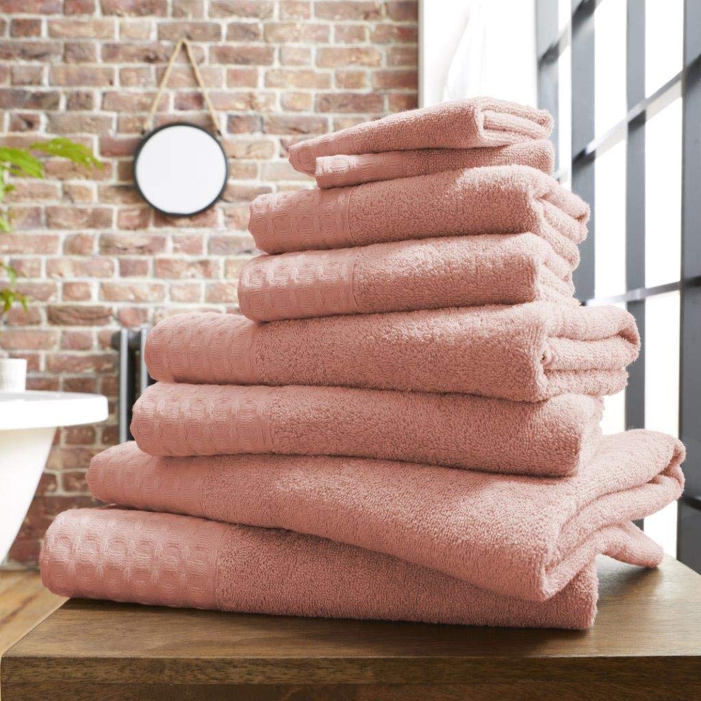 Xpr3ss Coral Xpress New Waffle Bath Towels 100% Cotton 600 Gsm Bath Sheets Hand Towels (, Bath Sheet)