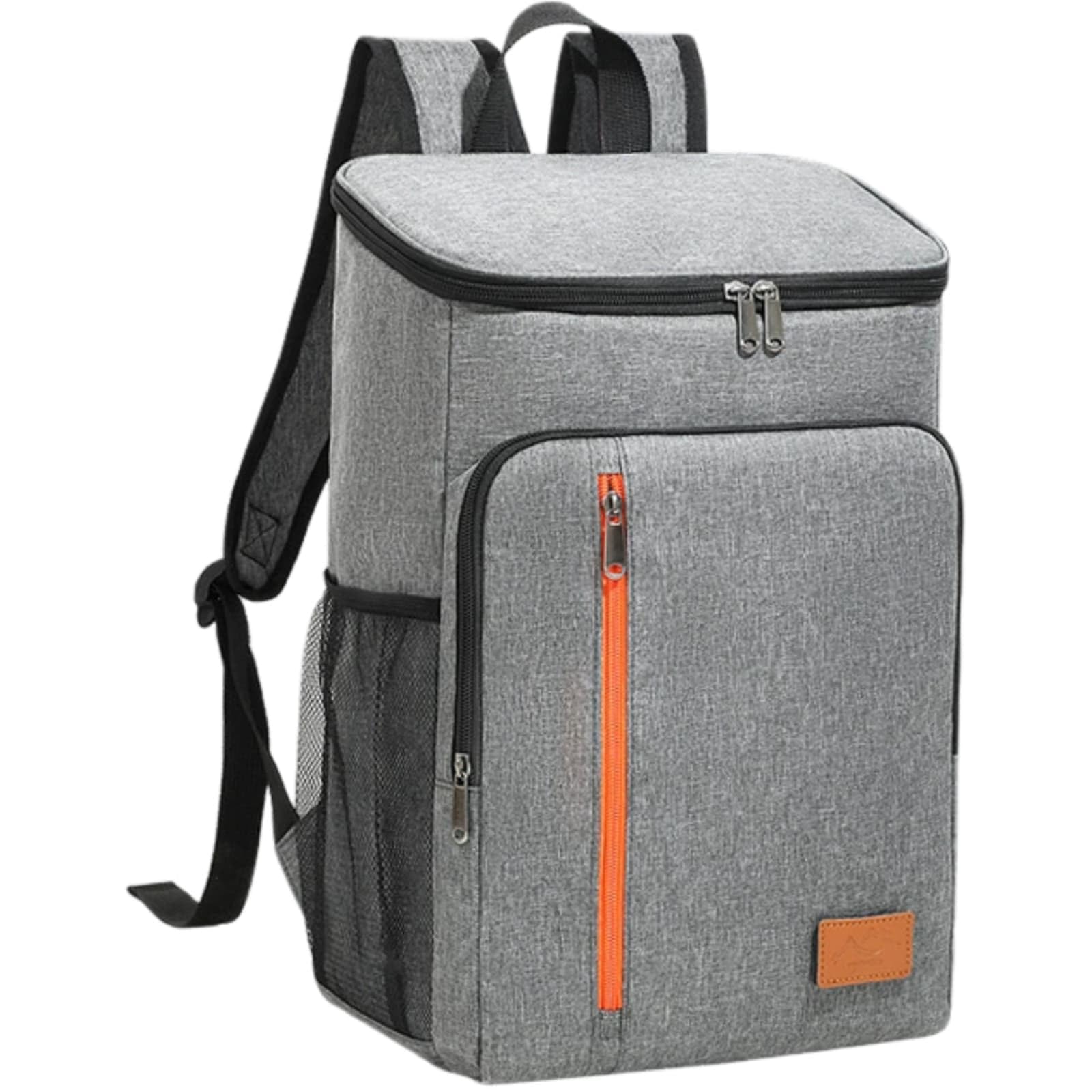 Surwin Zaino Frigo Termico,Zaino Termica Porta Pranzo Borsa Frigo Impermeabile Portatile Grande Capacità 18L Borsa da Picnic Resistente Leggero per Uomo Donna, Campeggio (Grigio,39.5x27x17cm)