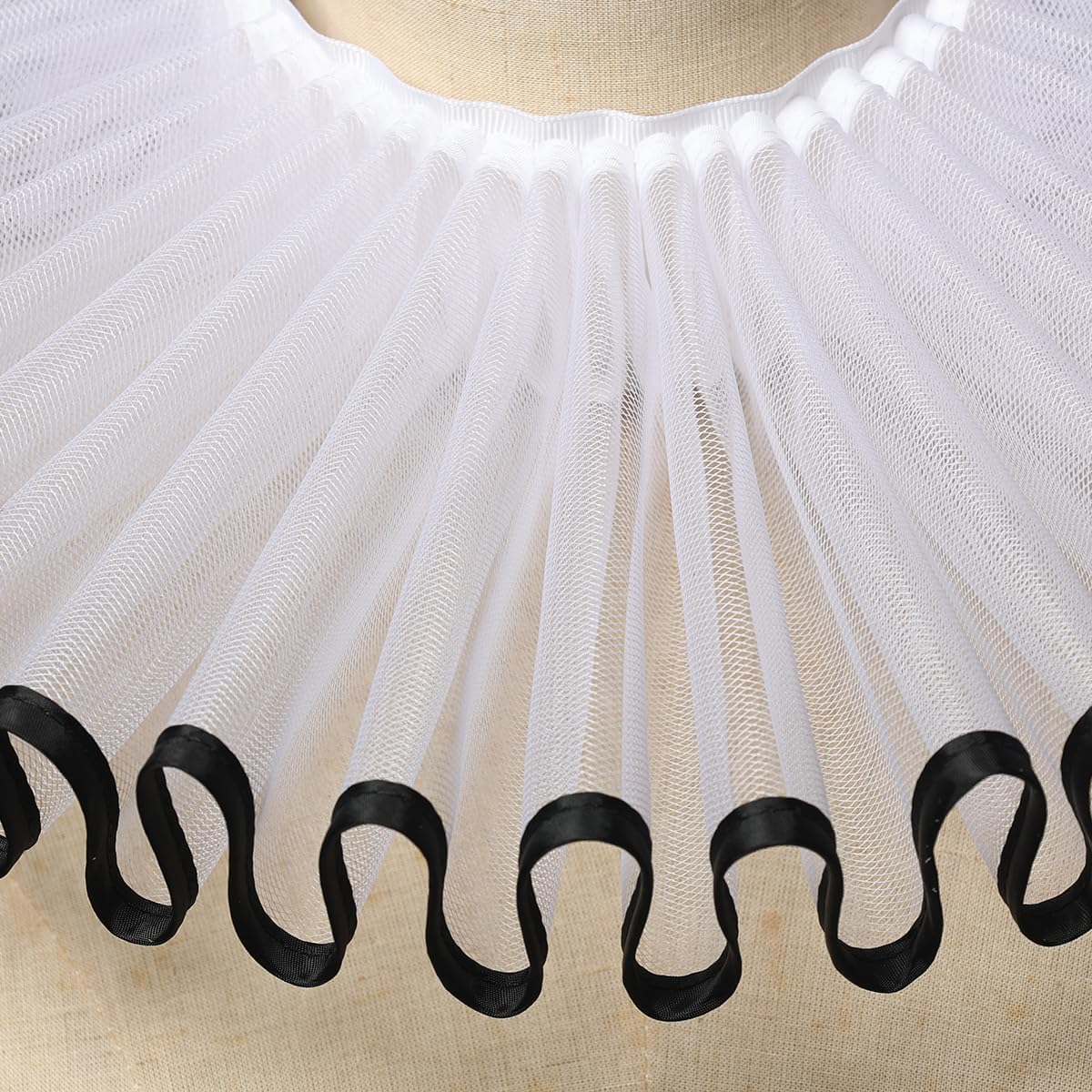 FAD-4U Elizabethan Neck Ruff Detachable Collar for Medieval Costume Ensembles Neck Collars - Image 6