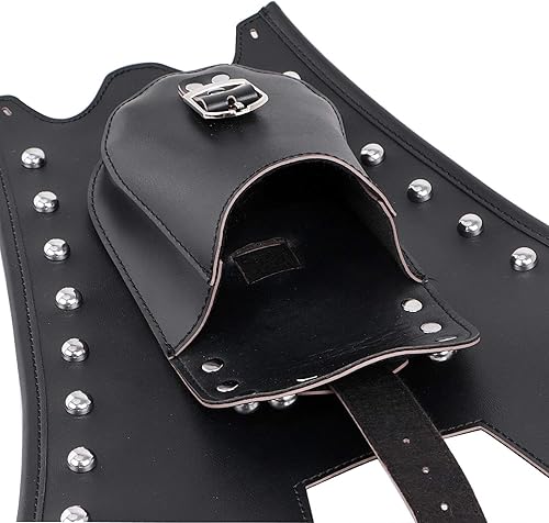 Miniatura 9 de Cubierta de cuero negro para tanque de combustible con bolsa de cartera para Harley Softail Fatboy Heritage Springer FLSTS FLST FLSTN