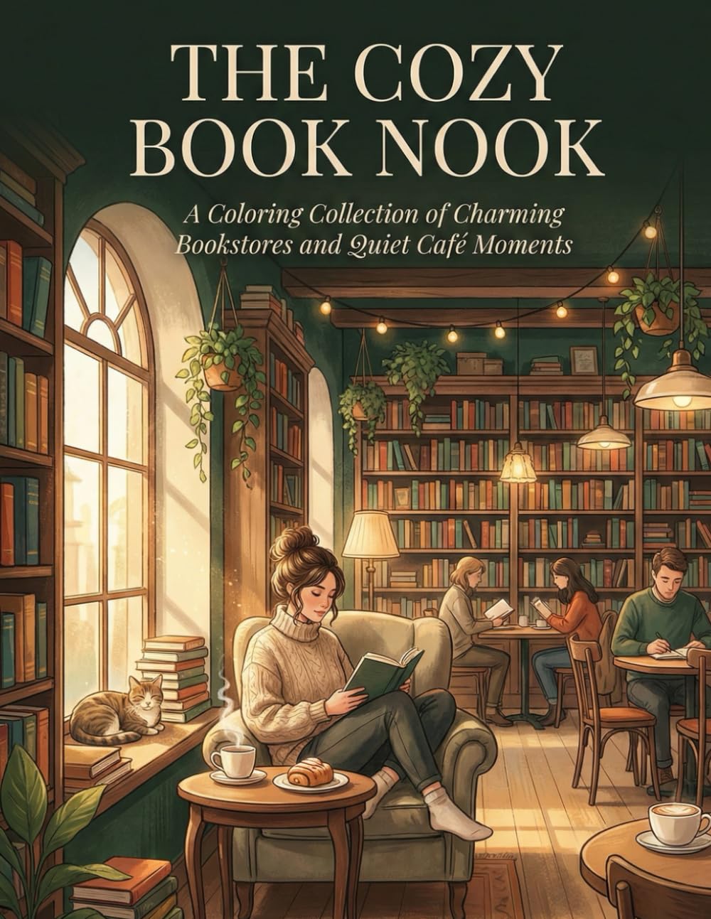 THE COZY BOOK NOOK: A Coloring Collection of Charming Bookstores and Quiet Café Moments