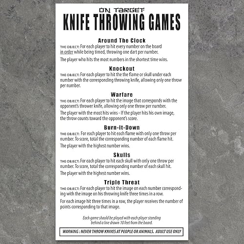 Miniatura 5 de Skull Master - Juego de cuchillos de lanzamiento y objetivo  12 cuchillos de lanzamiento de acero inoxidable, funda de nailon duradera, objetivo de