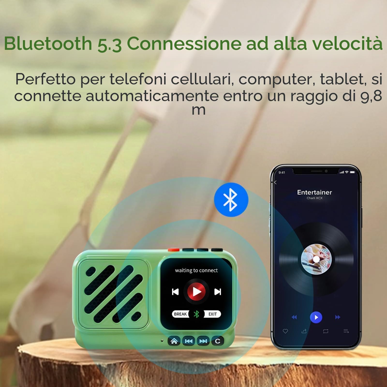 Choyong Voyager Altoparlante Bluetooth Altoparlante portatile senza fili con WIFI/4G, stazione radio Internet, BT5.3, elettronica per casa/viaggio/Outdoor/