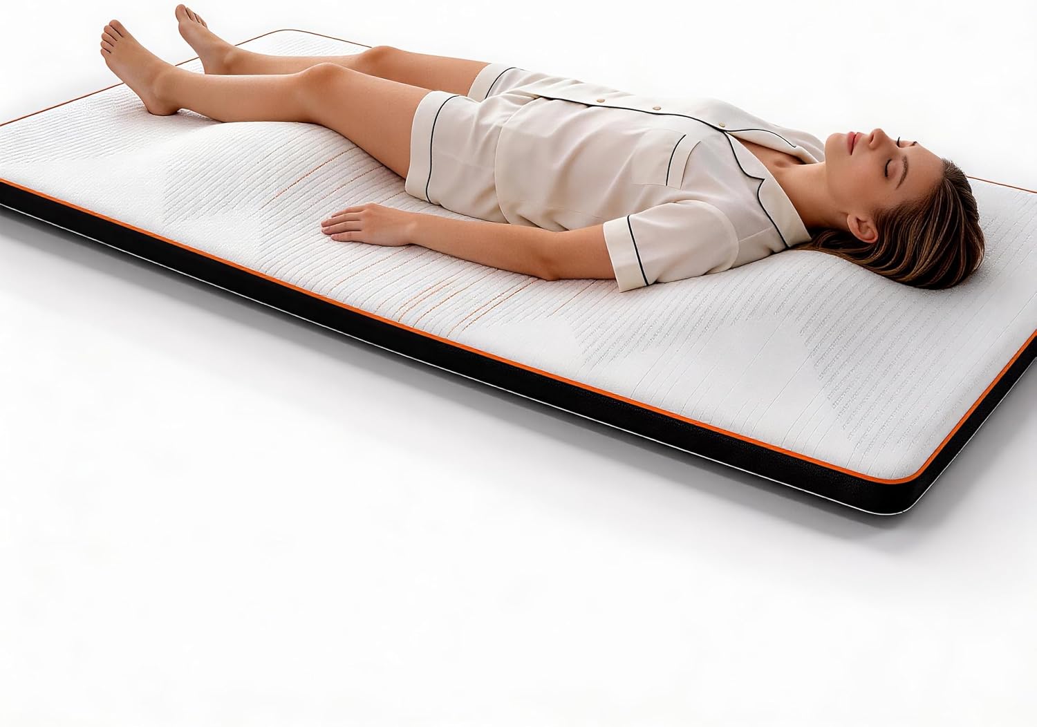 SENAINS Full Body Massage Mat Twin XL, Heated Airbag Massage Mattress Pad, 3 Modes 3 Heat Levels, Memory Foam Massaging Pad for Bed Home Use