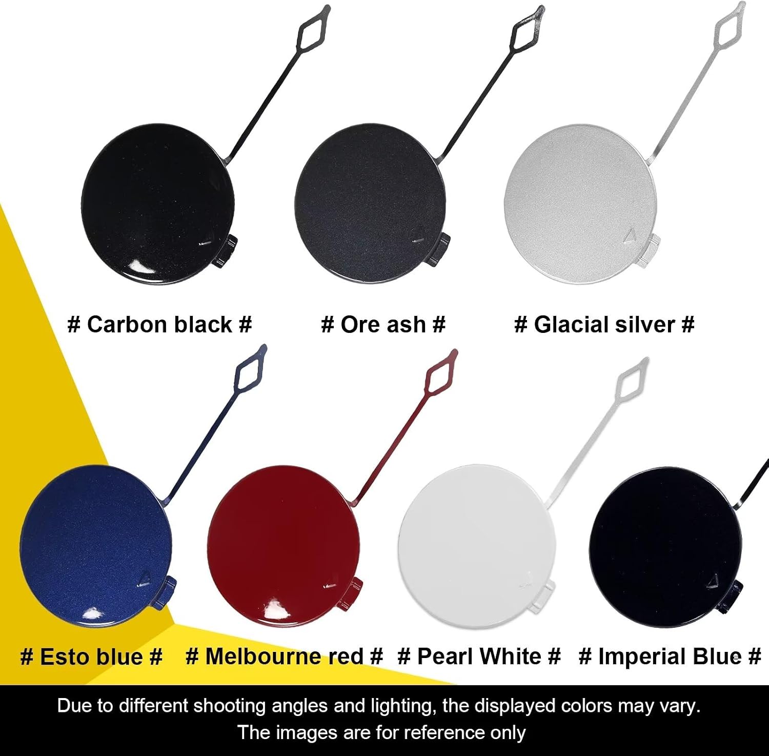 Car Front Bumper Tow Hook Cover Compatible with BMW 4 Series M-Sport F32 Coupe F33 F36 Gran Fit 418i 420i 425i 2014-2019 51118061005 Towing Eye Cap Carbon Black(Add a Touch of Blue Tone)