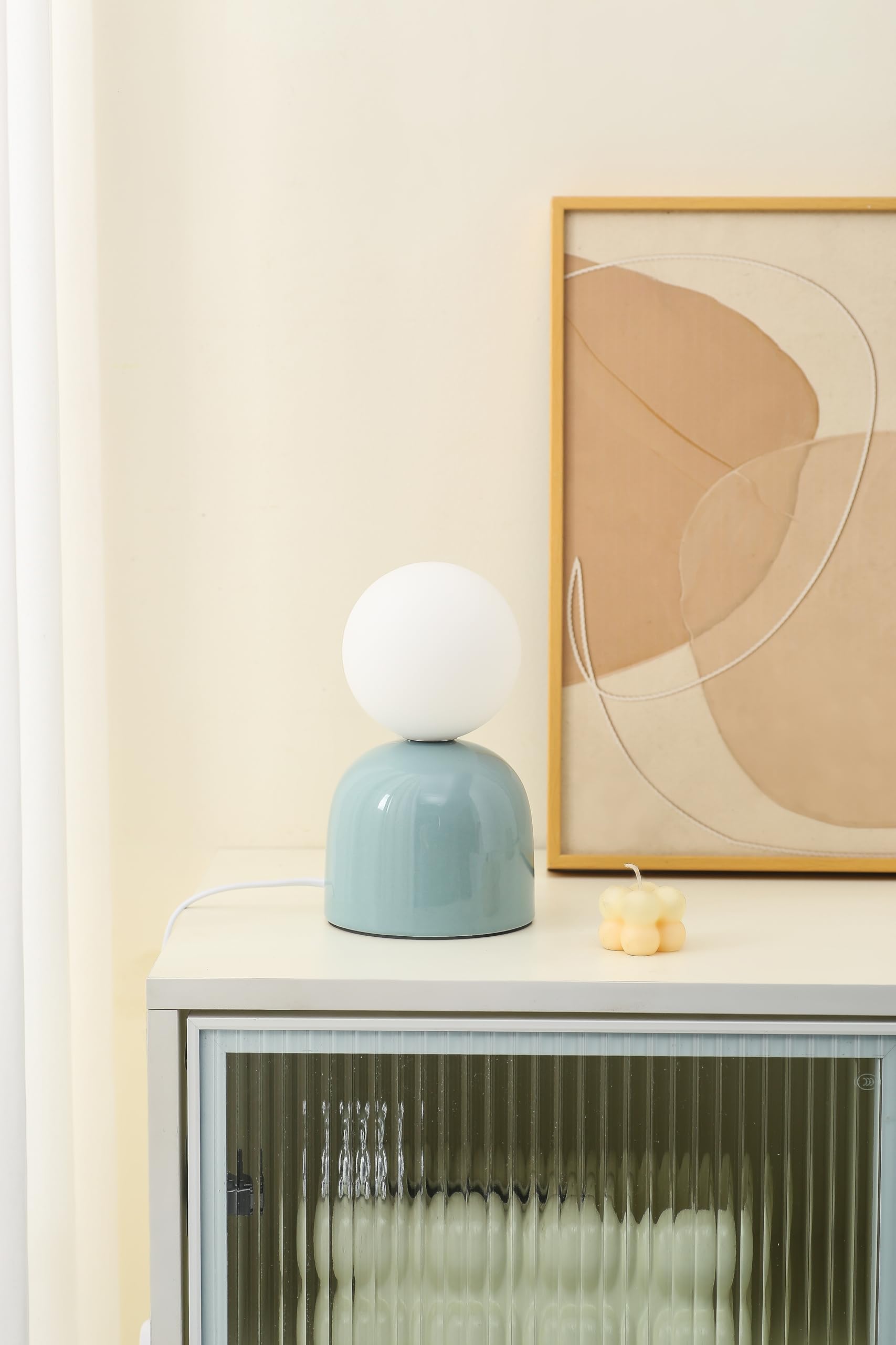 K Living  Blue Manila Ceramic Table Lamp, Sports Direct