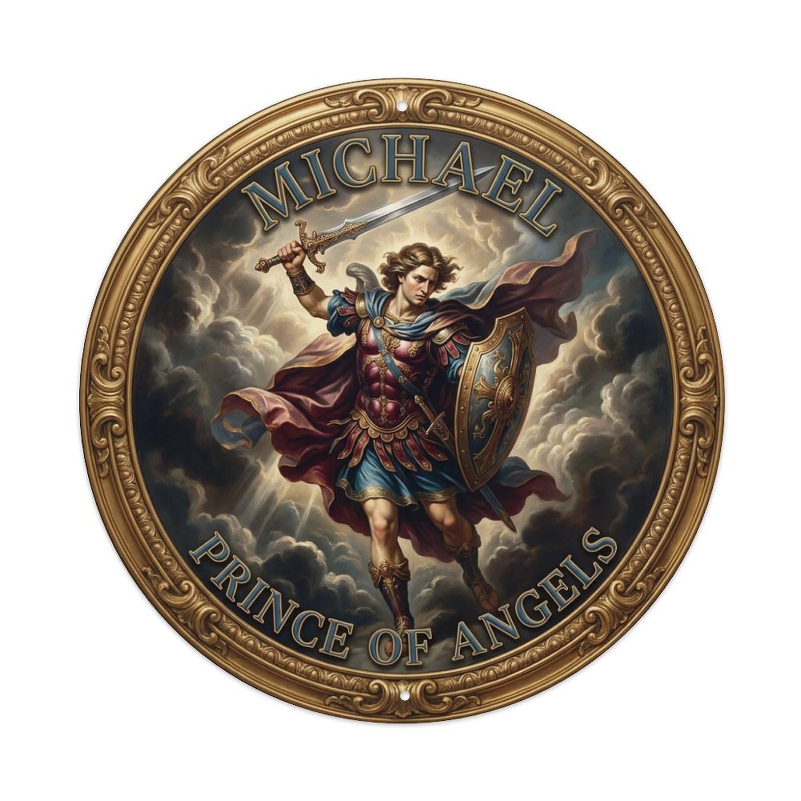 Faith Defender St Michael Archangel Prince of Angels Metal Tin Sign