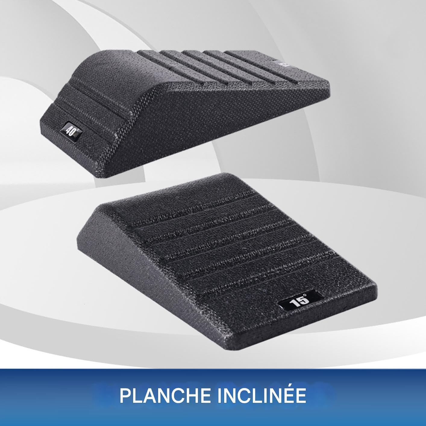 Cales de Squat | Planches Inclinées D'Étirement Des Pieds En 2 Pièces Pour Exercice | Équipement Antidérapant Pour Étirement Des Mollets Rampe Pour Salle De Sport Maison Studio Haltérophilie