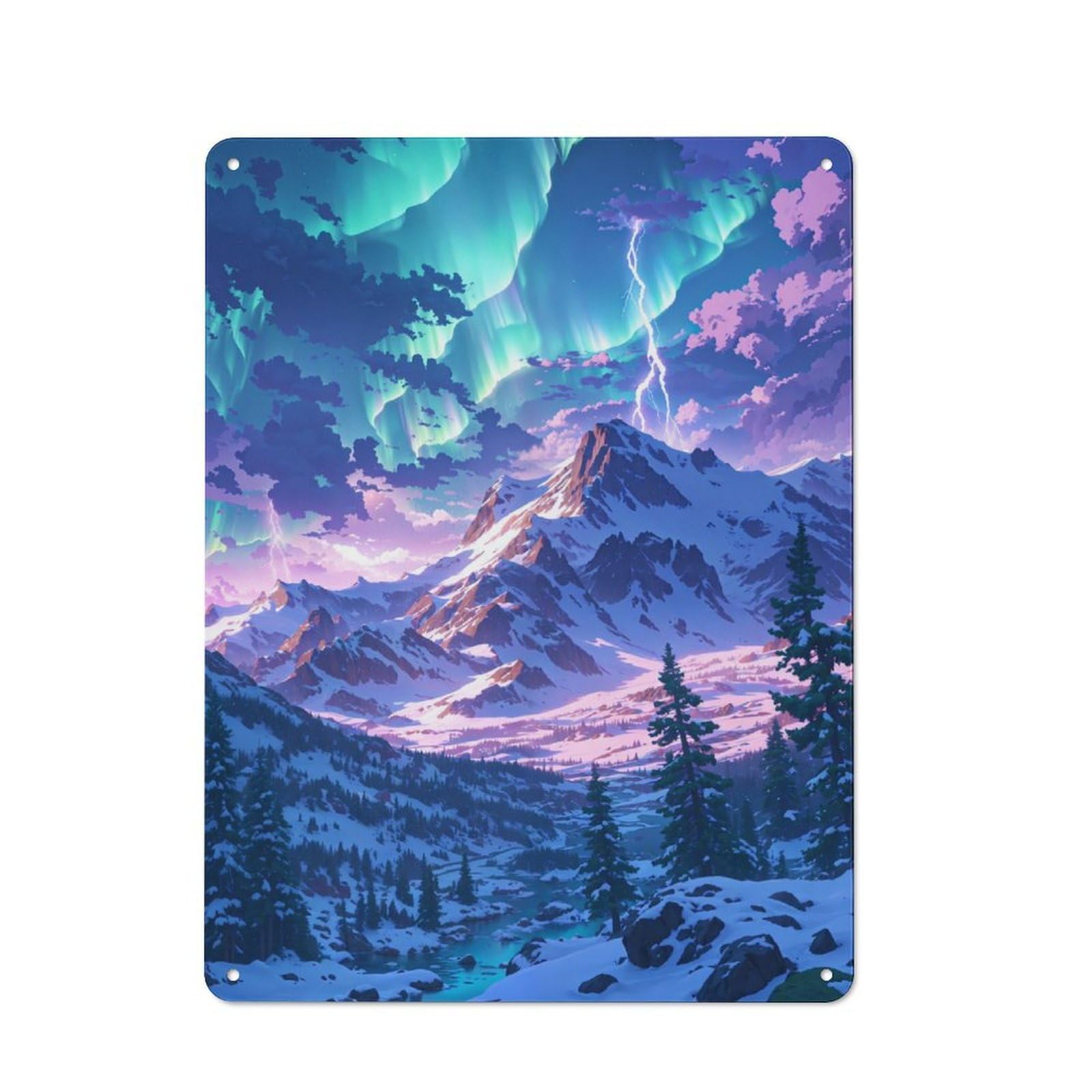 Junmoney Boreal Storm Vintage Tin Sign 40X30cm With For Workshop Wall, For Makers And Diy Enthusiasts, For Retro Home Interiors