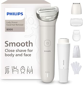 Philips Lady Shaver Series 8000 - Cordless, Wet & Dry Electric Shaver, 3-Blade Shaving System, Flexible Shaving Head, LED Light, for Face, Legs, Body & Bikini, 100 Mins. Runtime, Model BRL159/00 : Amazon.co.uk: Health & Personal Care