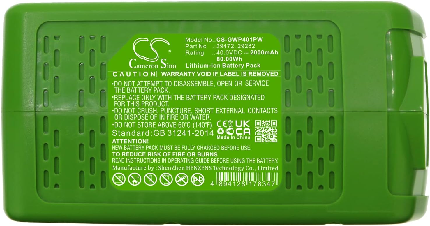 Replacement Battery for Poulan Pro 967044601 40V Dual Steel Hedge 967044601 40V 24“ 501099501 (2000mAh)