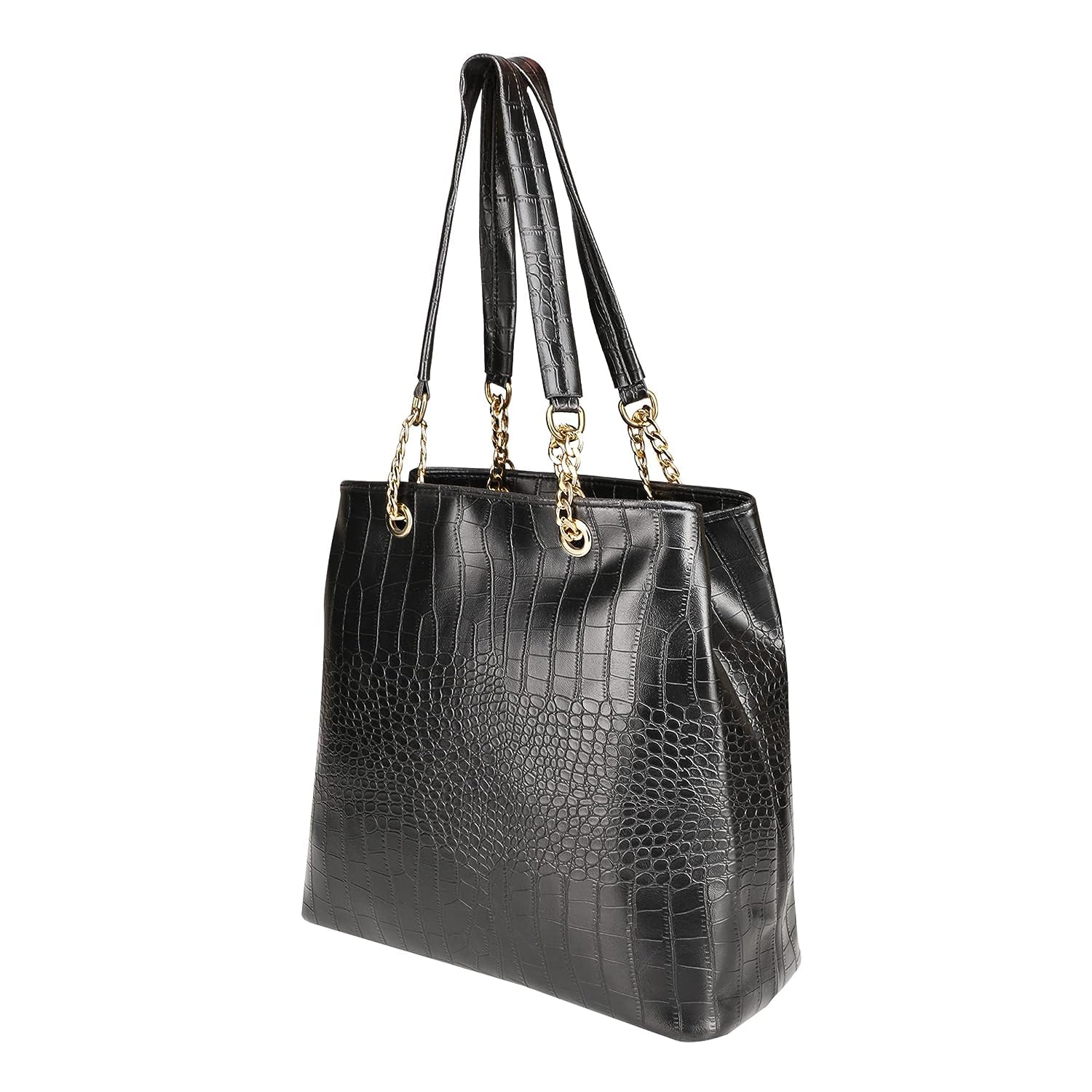 Dcozi Stylish and Fashionable PU Leather Medium Handbag For Women & Girls - TB03 (Shoulder & Tote Bag) (Black) (B0D2Q9SYVC) Amazon Price History, Amazon Price Tracker
