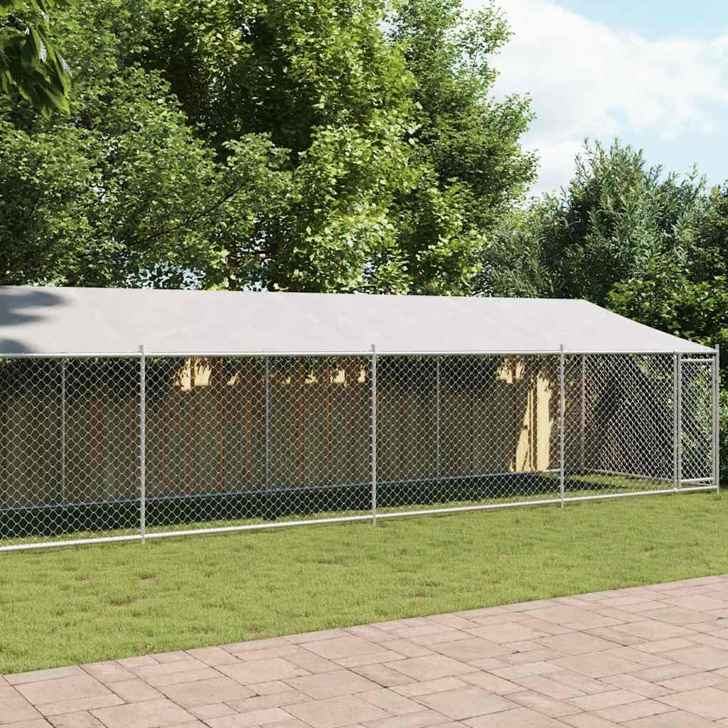 Recinto Cani Acciaio Zincato Grigio 10x2x2 m