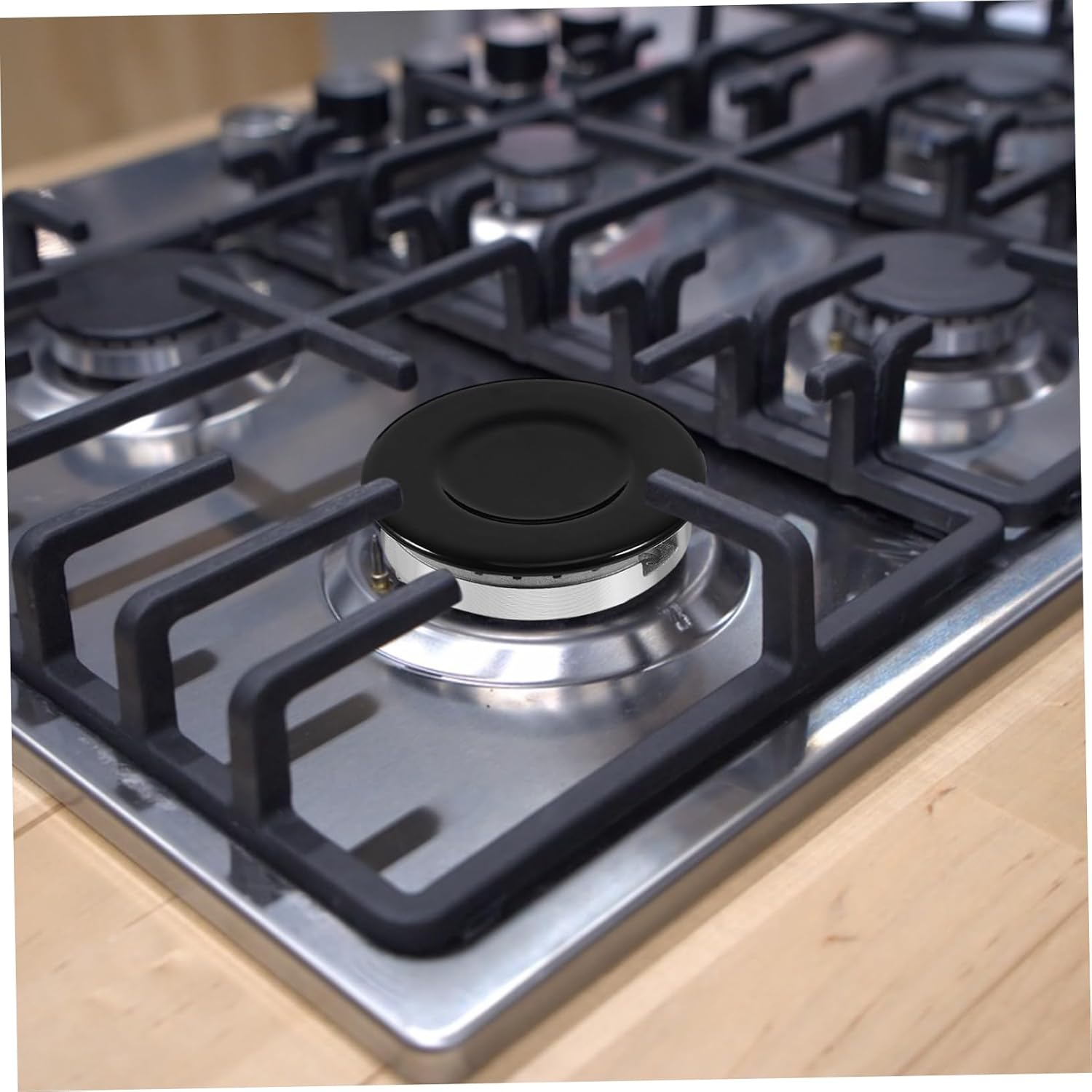 Metal Gas Stove Lid Replacement Stove Parts Set Burner Caps Efficient Heat Distribution for Kitchens