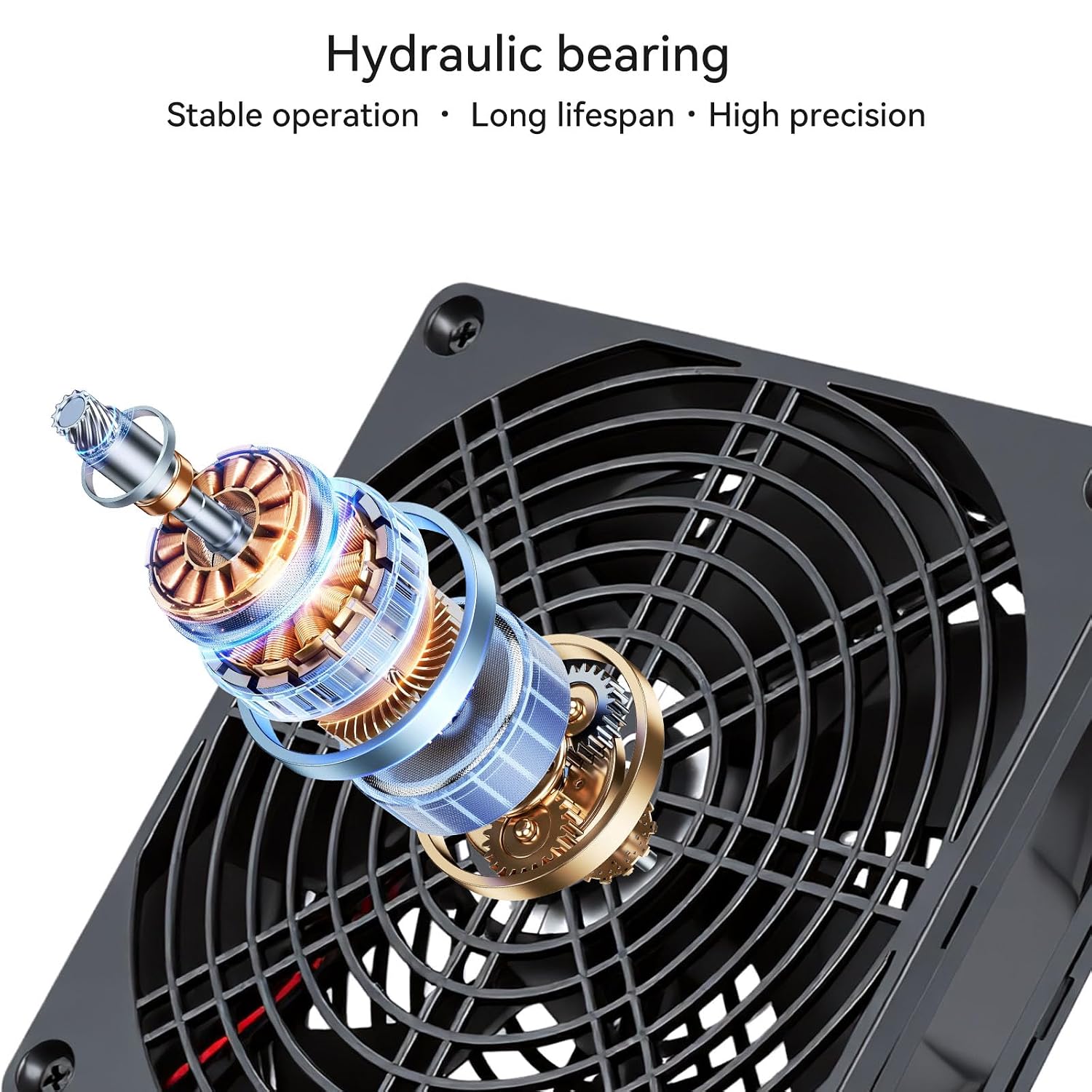 ELUTENG USB Powered Fan 120mm Dual with Quiet Mat USB Cooling Fans Row Mounted 3 Adjustable Speeds PC Case Ventilator 12cm for Router, Receiver, TV Box, DVR, Xbox, PS6, Cabinet