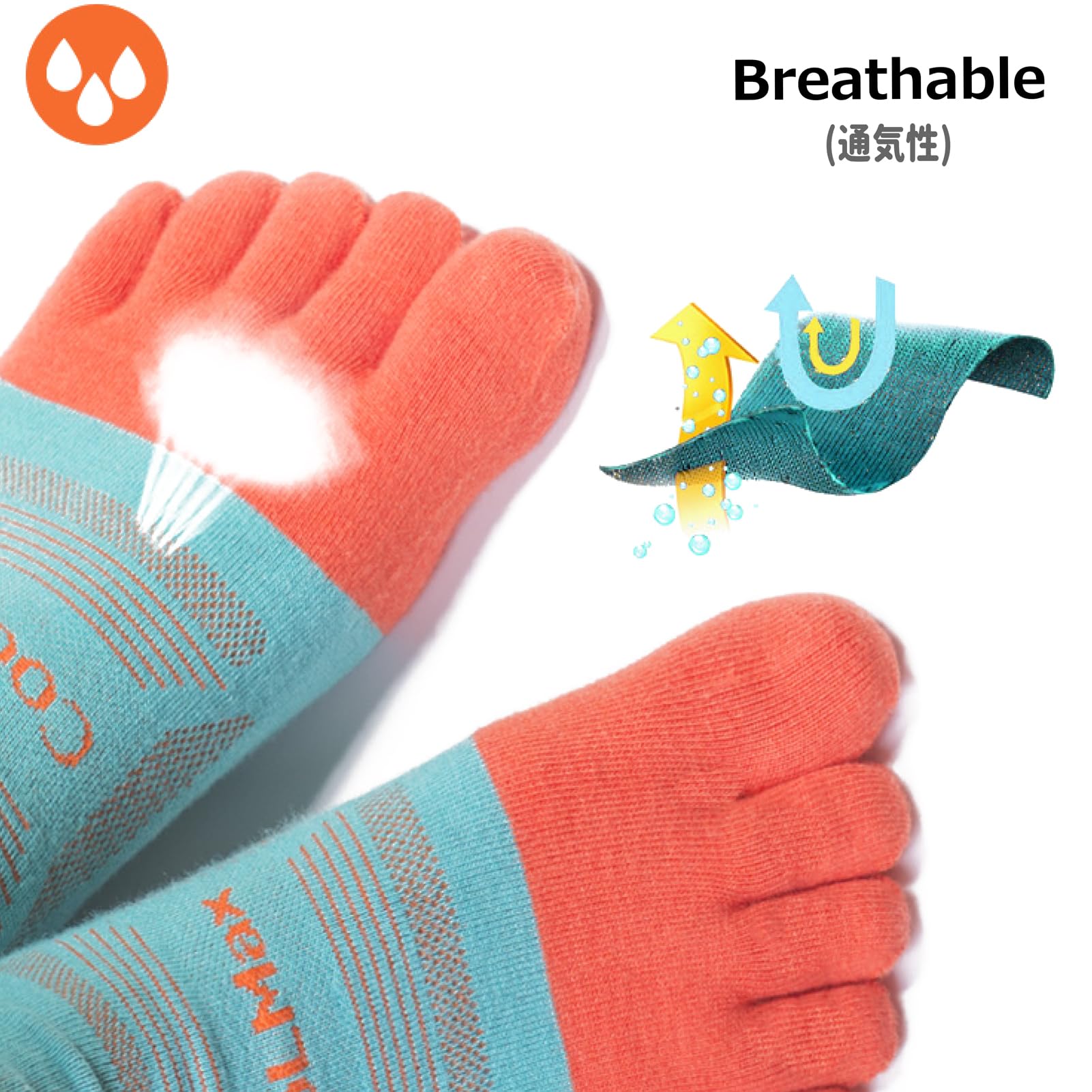 Azarxis Calzini Running Uomo Donna Calze con 5 Dita Traspiranti e Antiscivolo Calze Separate da Caccio Ciclismo Corsa Trail Trekking