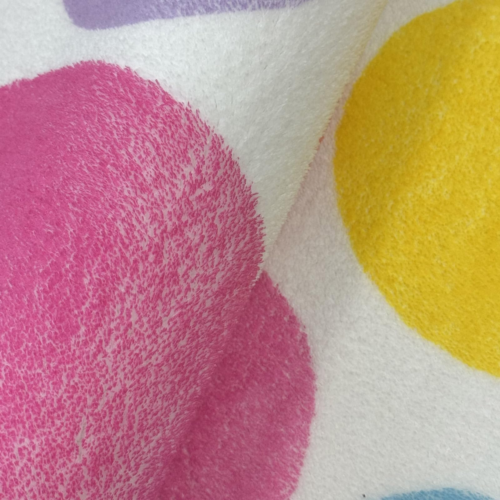 Kinderteppich, Regenbogen-Luftblasen, Teppich für Mädchen, Jungen, Schlafzimmer, 90 x 150 cm, bunte Kreise, Spielmatte, Teppich für Wohnzimmer, waschbar, Rosa, Gelb, Orange, Blasen,