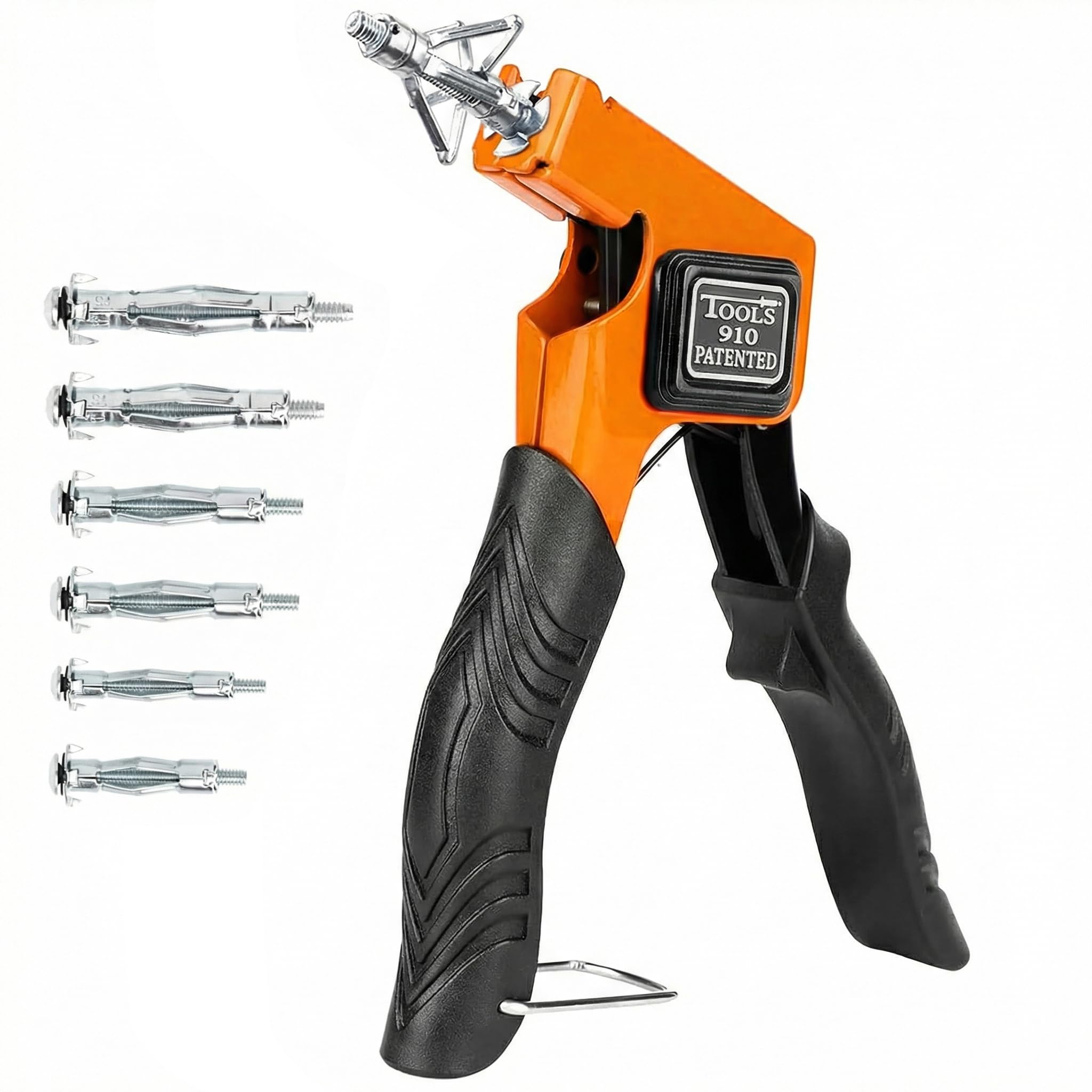 Paick Orange Wall Anchor Setting Tool Kit For Cavity Anchor Plasterboard Fixing Molly Bolts Mounting Plier With Hollow Wall Expansion Anchors Heavy Duty Setting Tool Non-Slip Handle