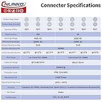 Vista 3 de CNLINKO Conector Circular de Panel IP68 M16 de Plástico de 3 Pines Macho y Hembra Eléctrico Impermeable Arnés de Cables Automático Soldadura
