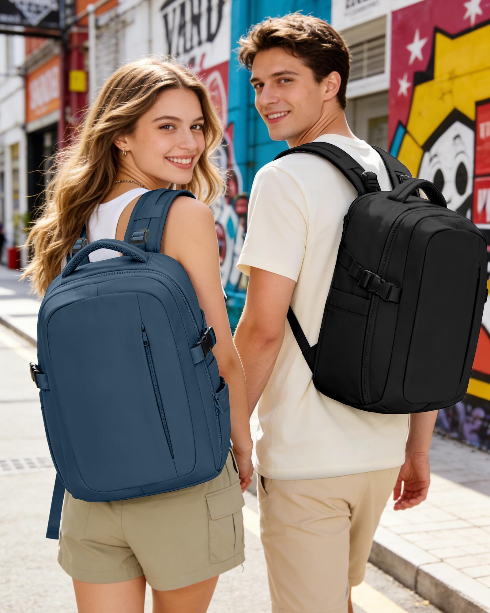 BJLFS Borse da Cabina per Ryanair 40x30x20 Bagaglio a mano Sottovuoto 40x20x25 Zaino da Viaggio con Sottovuoto impermeabile Donna Zaino Easyjet 45x36x20 Zaini Wizzair con porta scarpe