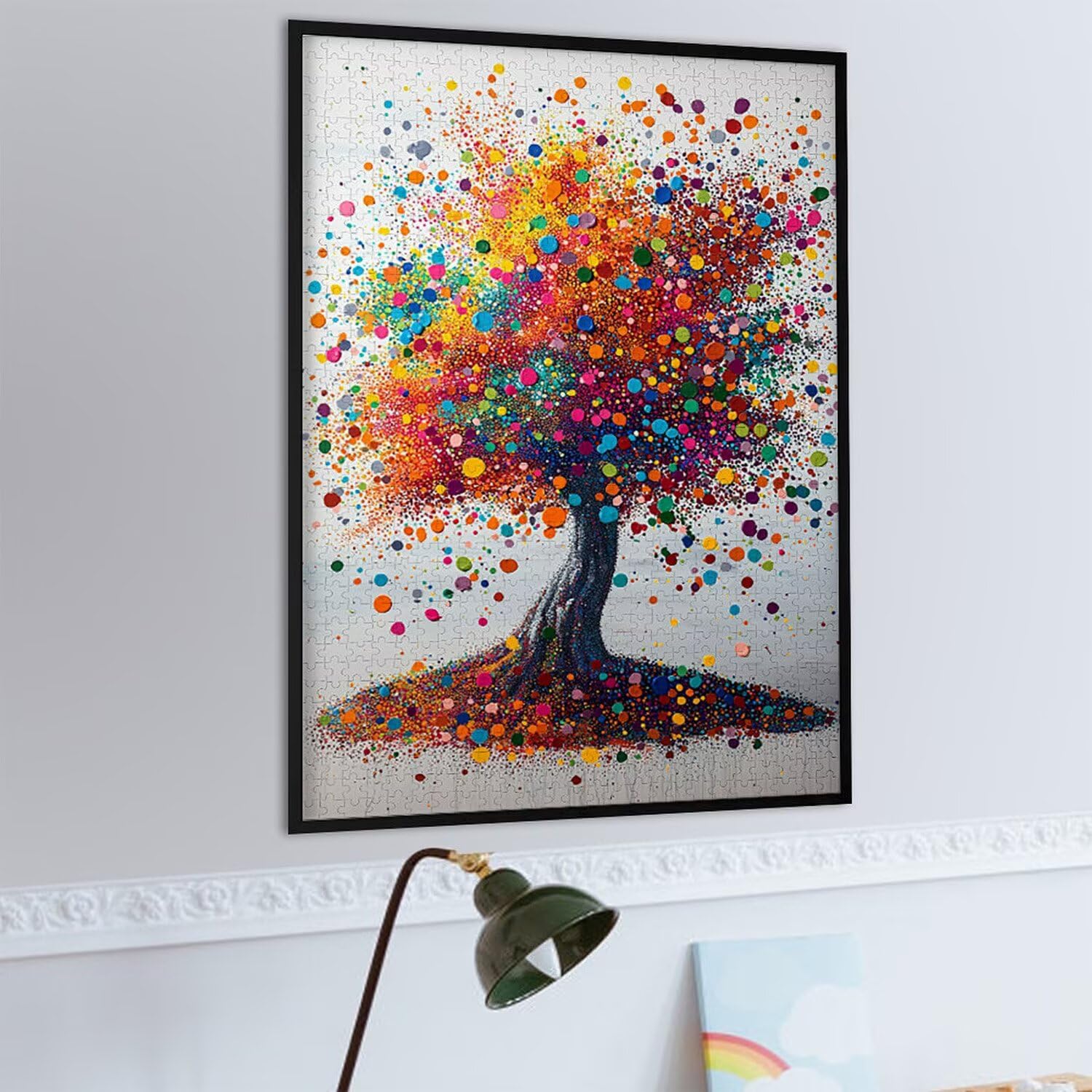 Puzzle 3000 elementów dla dorosłych puzzle dla dorosłych 3000 elementów puzzle wymagające i drażniące mózgi edukacja gra dla całości, prezenty dla mężczyzn, motyw puzzli: (kolorowe drzewo) h-74