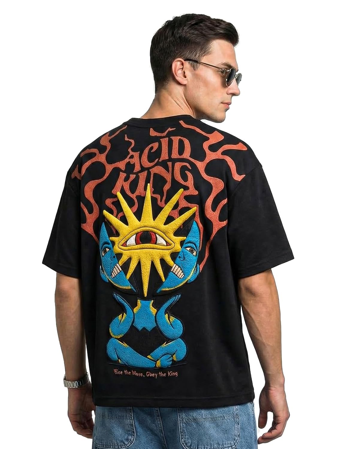 Veirdo Oversized T-Shirt for Men | Heavy 240 GSM Pure Cotton | Round Neck | Cool Graphic Puff Print | Drop Shoulder | Tren... - Review, Price and Buying Guide