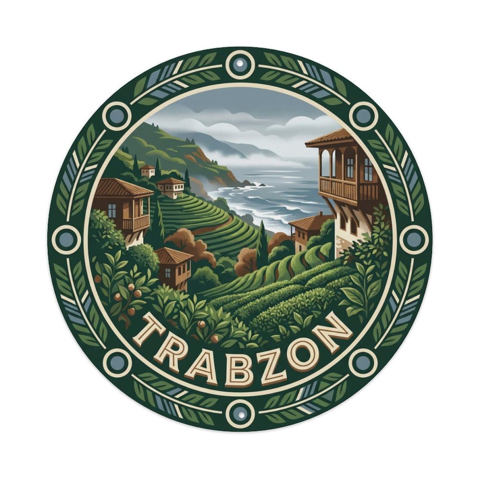 Turkey Trabzon Black Sea Hazelnut Mediterranean Coast Metal Tin Sign