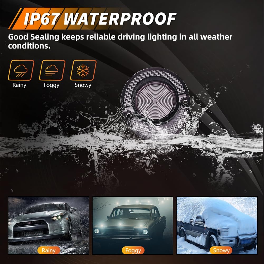 Tail Light Lens Compatible with Chevy Impala 1964, [DOT] [IP67 Waterproof] Tail Lamp Lens (Left + Right), Replace OEM #MO-3237, 6 PCS, Smoked Lens