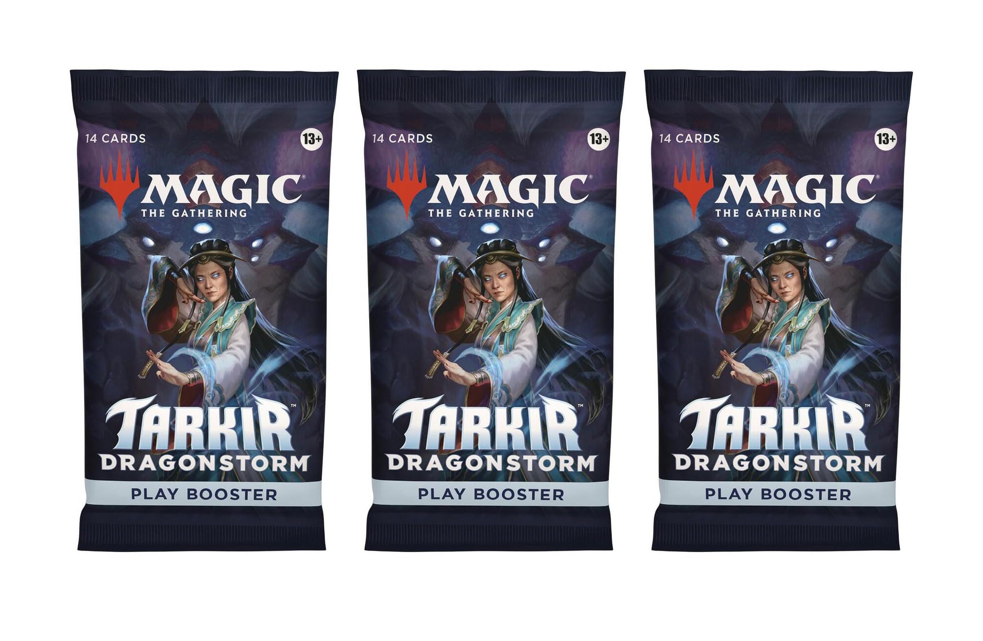 Paquete de 3 paquetes de Magic The Gathering Play Booster Pack Lot MTG Tarkir: Dragonstorm : Juguetes y Juegos