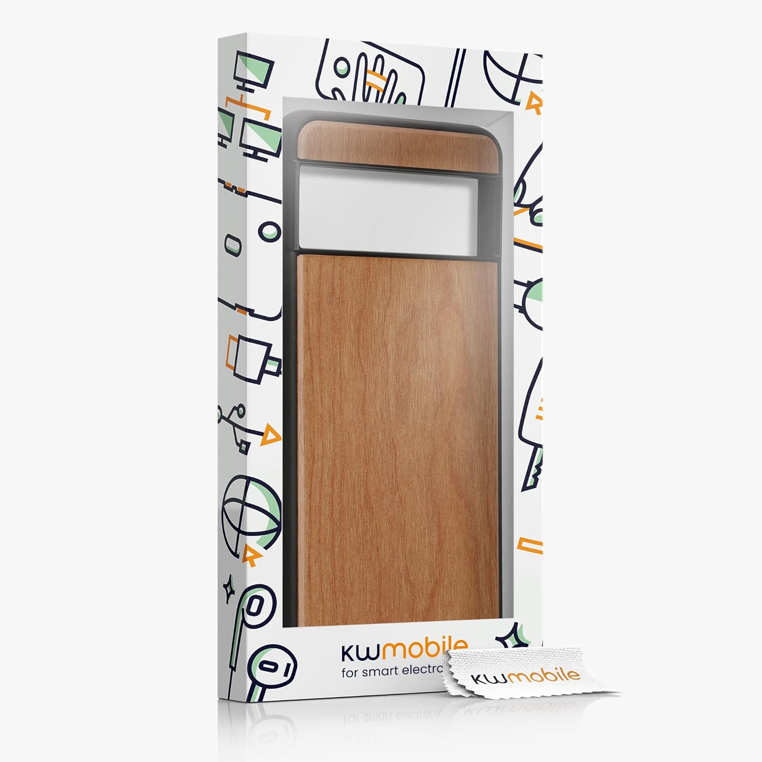 kwmobile Real Wood Case Compatible with Google Pixel 8 Pro Case - Hard Wooden Cover w/TPU Bumper - Brown 7 71cT9gUAAqL. AC SL1500