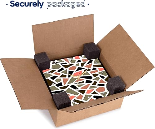 Miniatura 7 de 3dRose, Granny Square Crochet Pattern Setenta Retro Pattern Green, 10x10 Reloj de pared