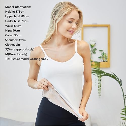 Miniatura 2 de Xtinmee Camiseta térmica sin mangas para mujer, camisola de poliéster con forro polar térmico