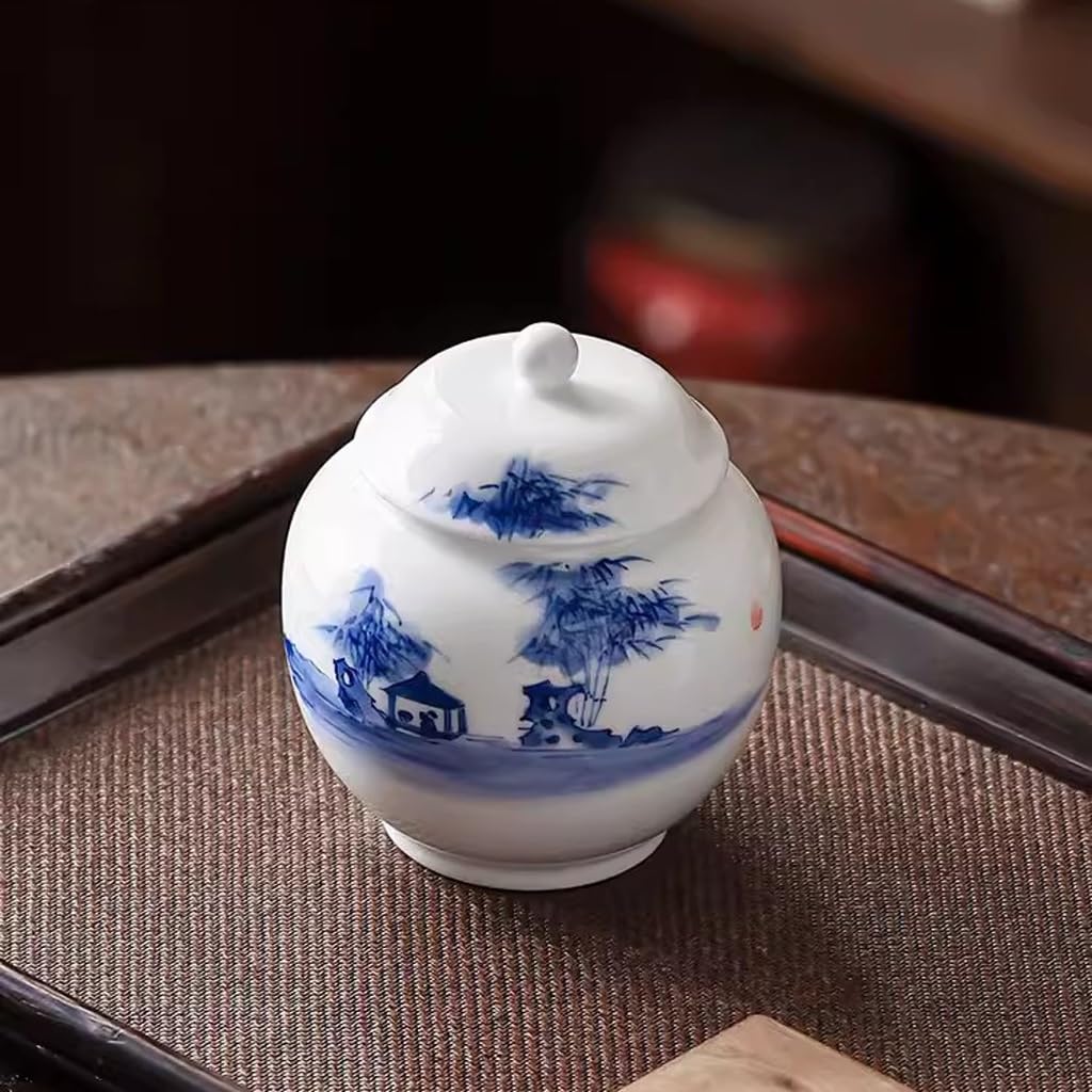 LAPADULA Pojemnik na herbatę ceramiczny słoik na herbatę domowy pu'er luźna herbata czarna herbata zamknięty mały słoik na herbatę, kawę, cukier, orzechy słoik do przechowywania herbaty