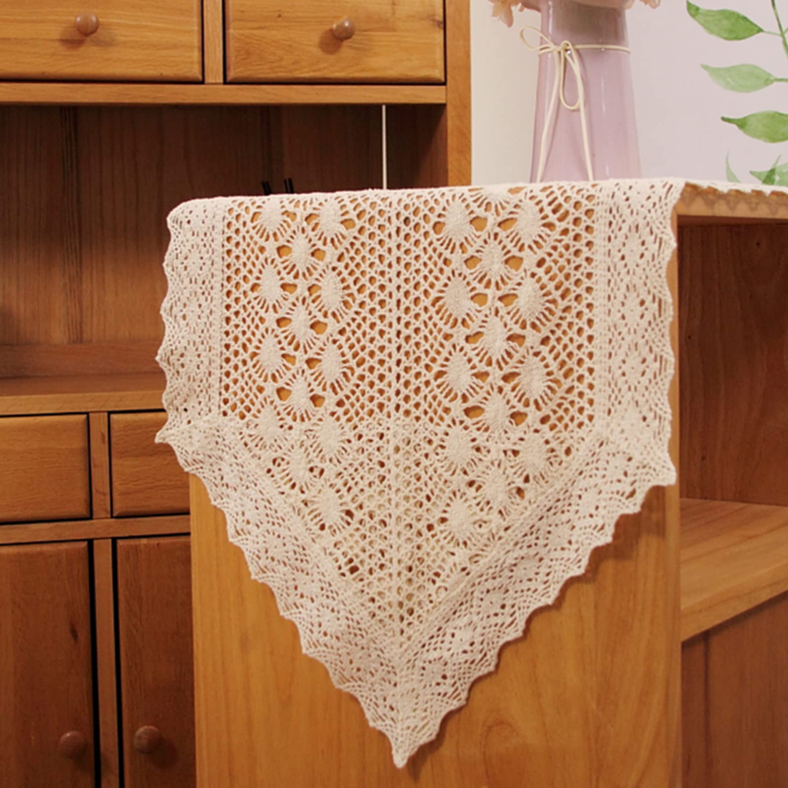 Amazon.com: Hsvanyr Farmhouse Table Runner Dollies Dresser Covers Runners  Doilies 17x78inch Long Dining Table Protector Washable Crocheted  Tablecloths Nightstand Scarf : Home & Kitchen