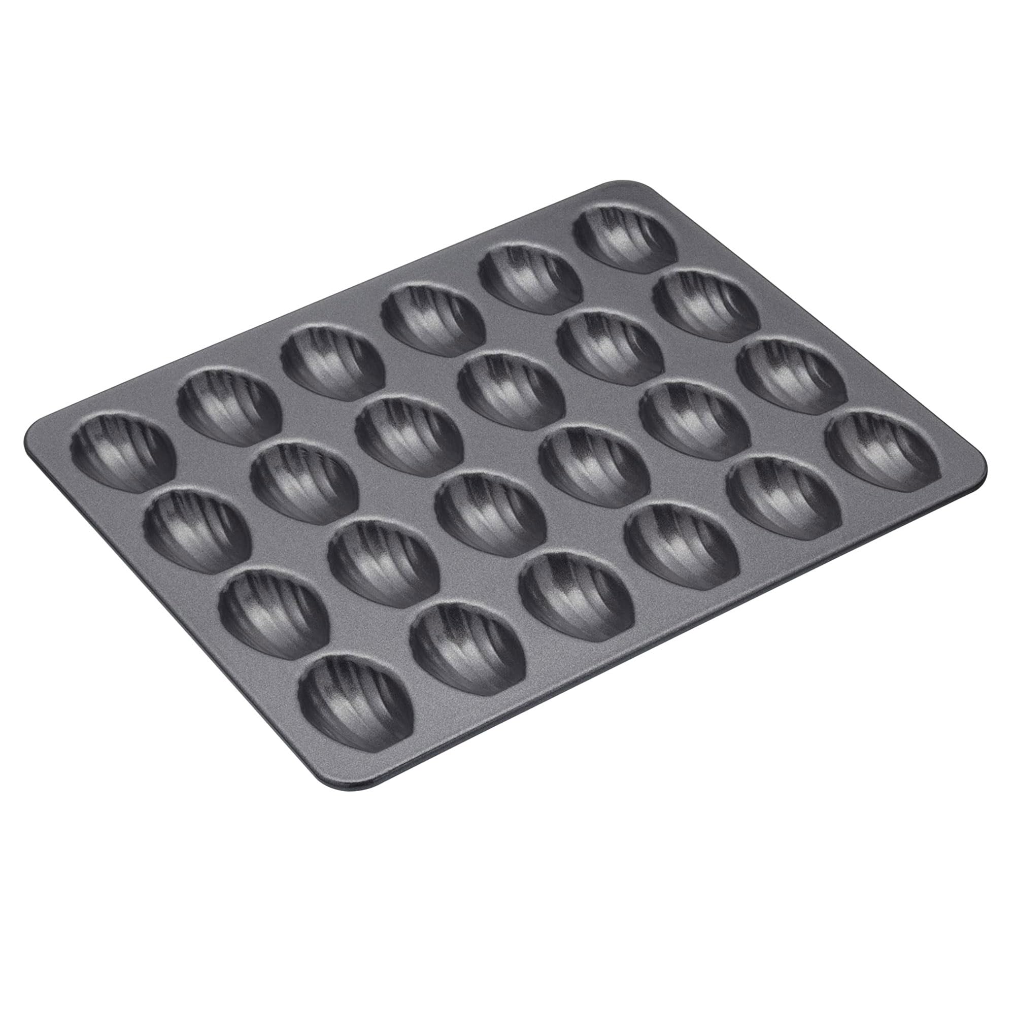 Blythornix Specialty Novelty Muffin Cake Pans 24 Cavities Stainless Steel, Bakeware Cake Mold Nonstick Baking Tray Shell Shape Cooking Accessories Black