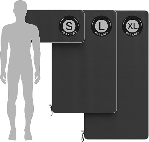 Miniatura 3 de Kangoo - Toalla de microfibra acanalada, súper absorbente y de secado rápido, adecuada para viajes, playa, campamento, gimnasio, piscina, yoga