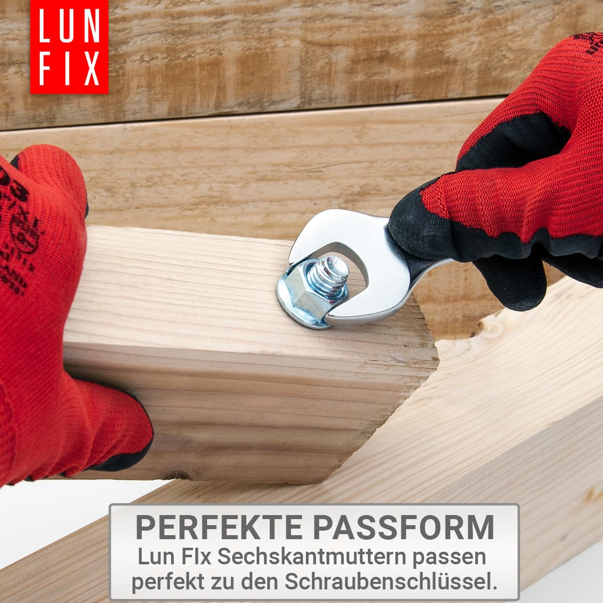 Dado Esagonale con Flangia Zigrinata M8 DIN 6923, 1 Kg (ca. 150 pezzi), Acciaio Zincato, Dado Filettato per Viti, Barre Filettate e Bulloni Metrici, Uso Professionale e Fai da Te, Lun Fix