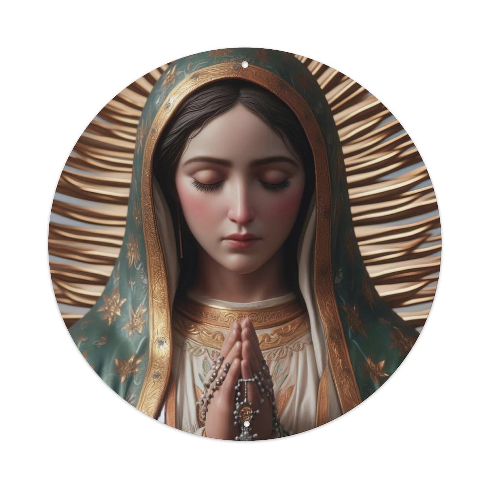 Religious The Great Virgin Mary Metal Tin Sign